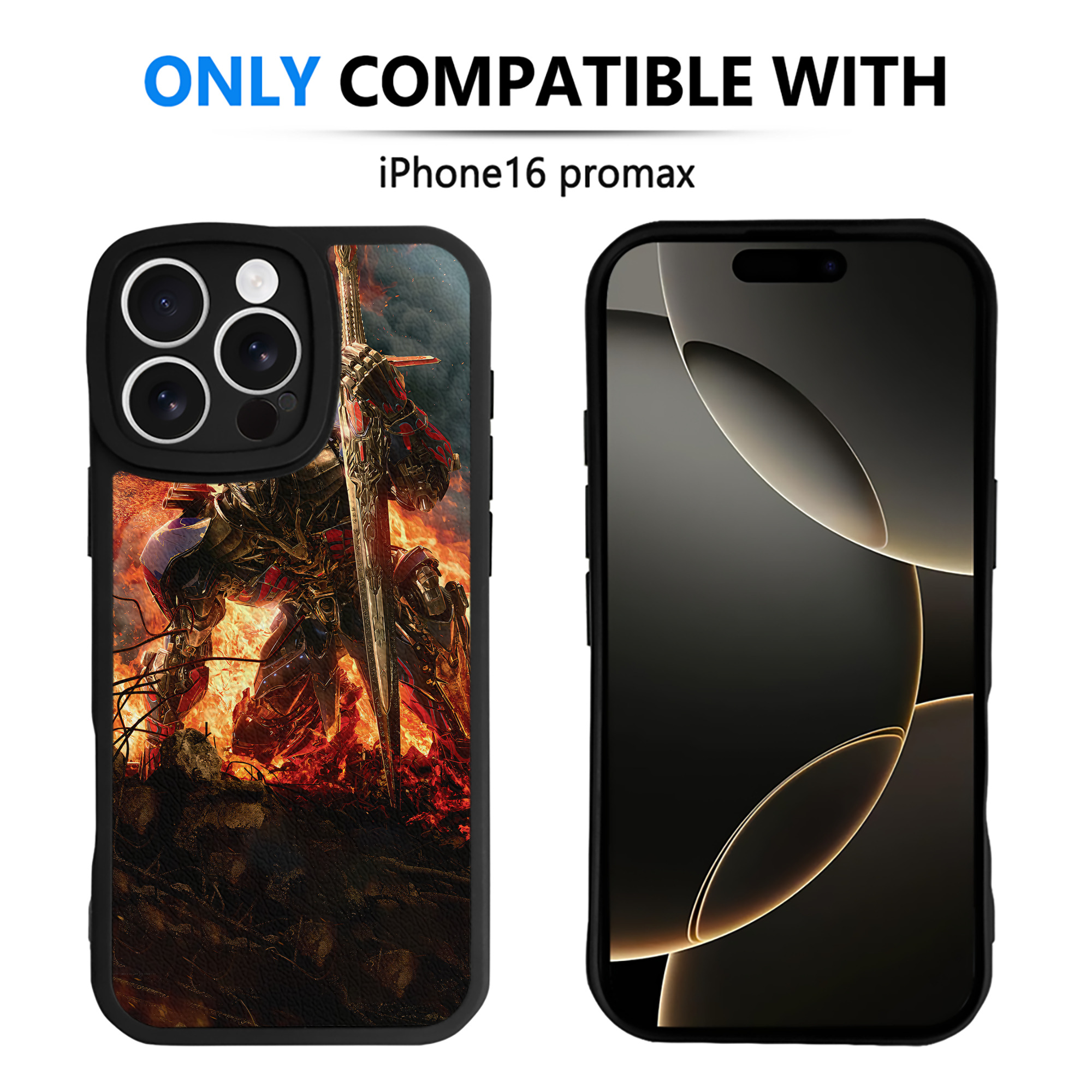 （画像用） Transformers トランスフォーマー 【iPhone 16シリーズ対応】シリコンスマホケース（レザー調） 材質：シリコン